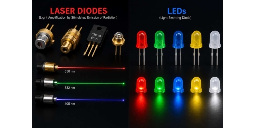 Laser Diode vs LED: Nyckelskillnader, prestanda, applikationer och vilket är bättre?